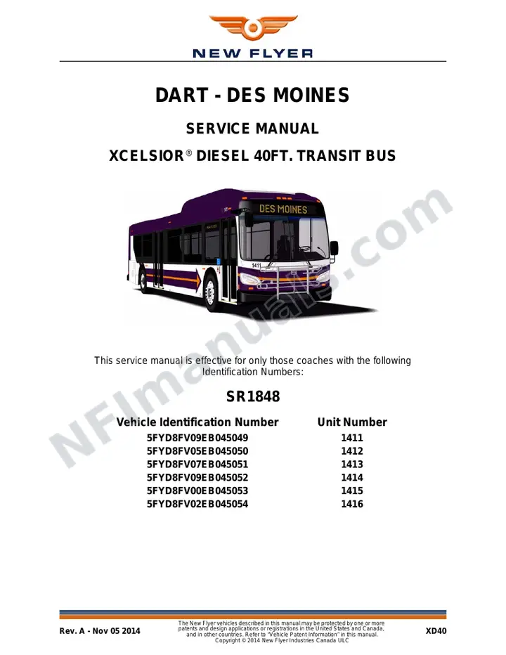SR1848 Service Manual, Dart - Des Moines first-page preview