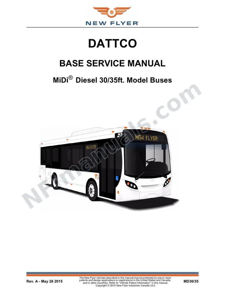 New Flyer MD30 Manual Package - DATTCO included manual preview