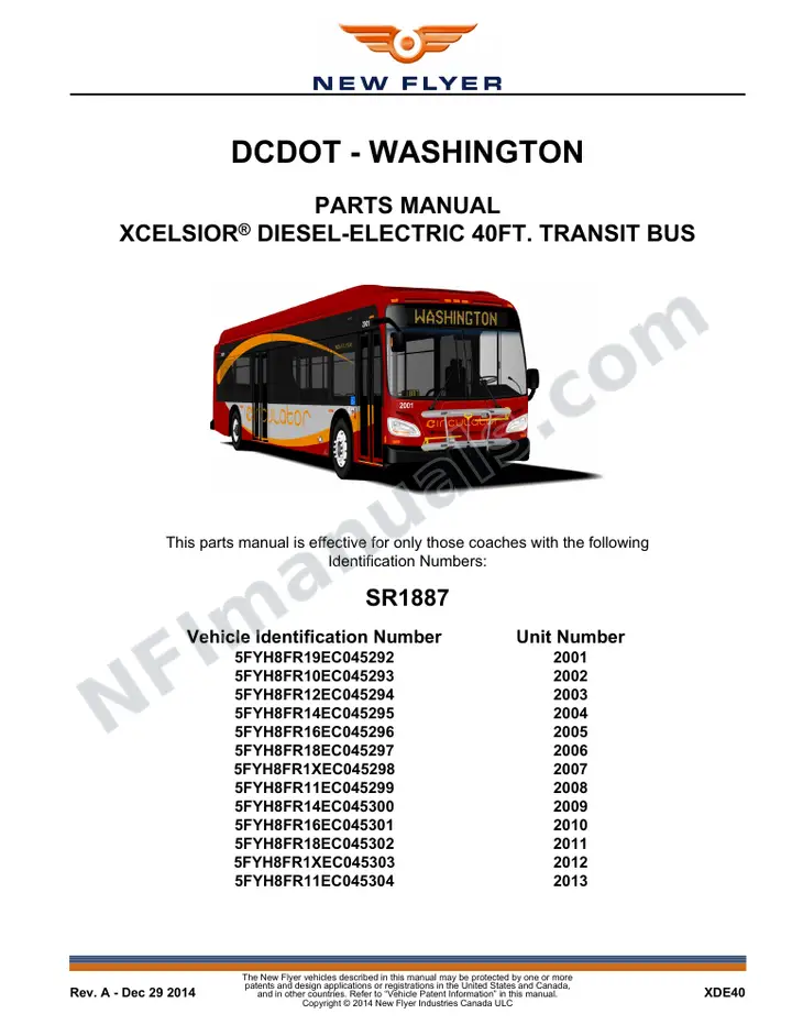 SR1887 Parts Manual, DCDOT - Washington first-page preview