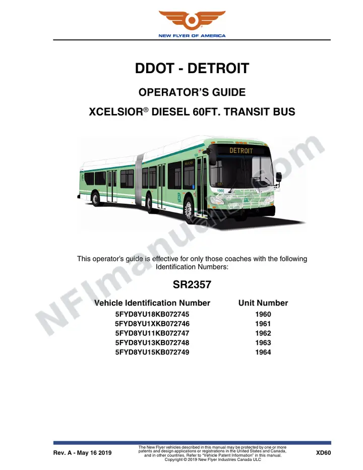 SR2357 Operator's Guide, DDOT - Detroit first-page preview