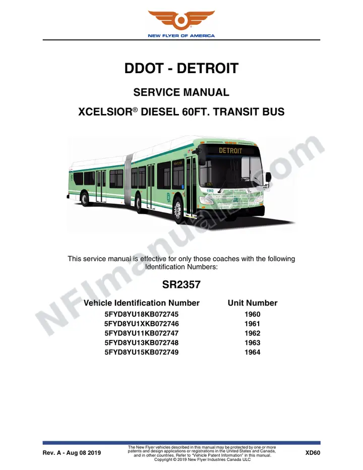 SR2357 Service Manual, DDOT - Detroit first-page preview