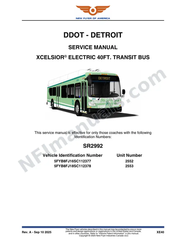 SR2992 Service Manual, DDOT - Detroit first-page preview