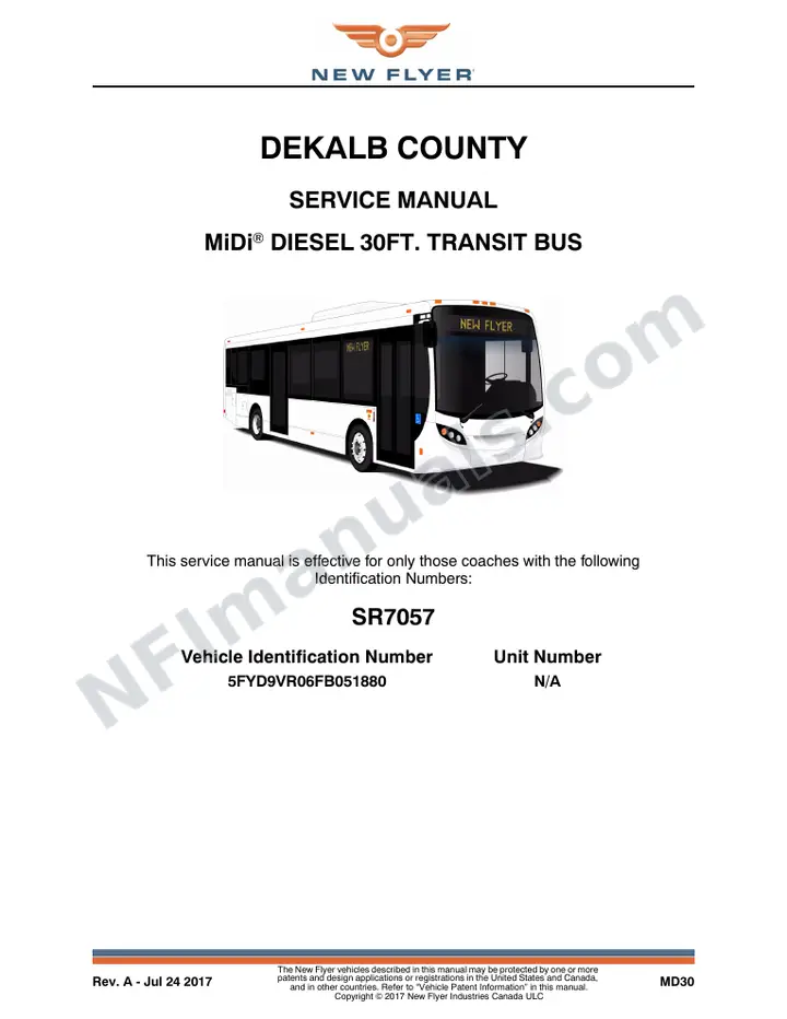 SR7057 Service Manual, Dekalb County first-page preview
