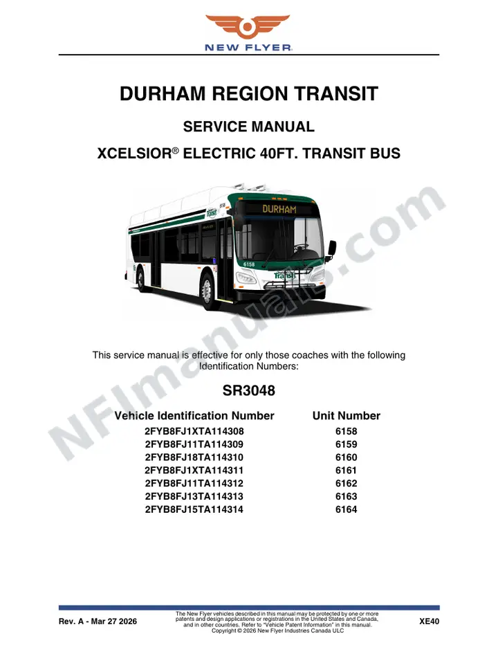 SR3048 Service Manual, Durham Region Transit first-page preview