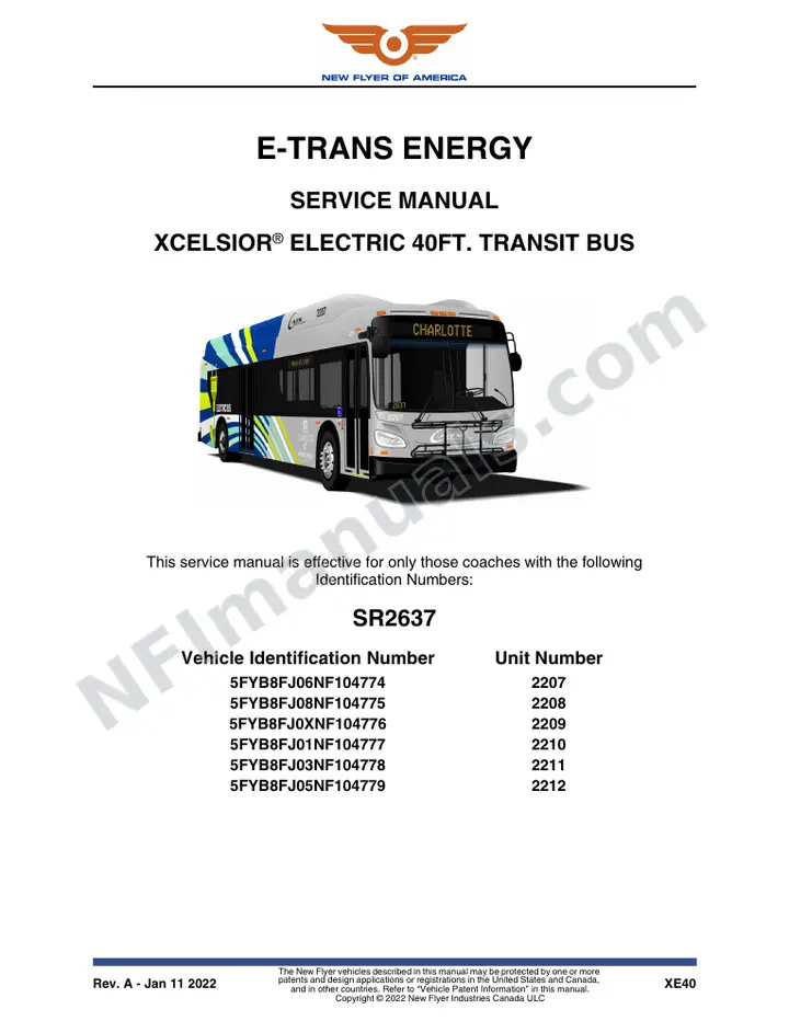 SR2637 Service Manual, E-Trans Energy first-page preview