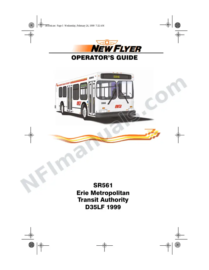 New Flyer D35LF Manual Package - Erie Metropolitan Transit Authority included manual preview