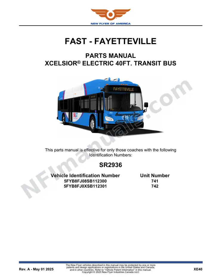 SR2936 Parts Manual, FAST - Fayetteville first-page preview