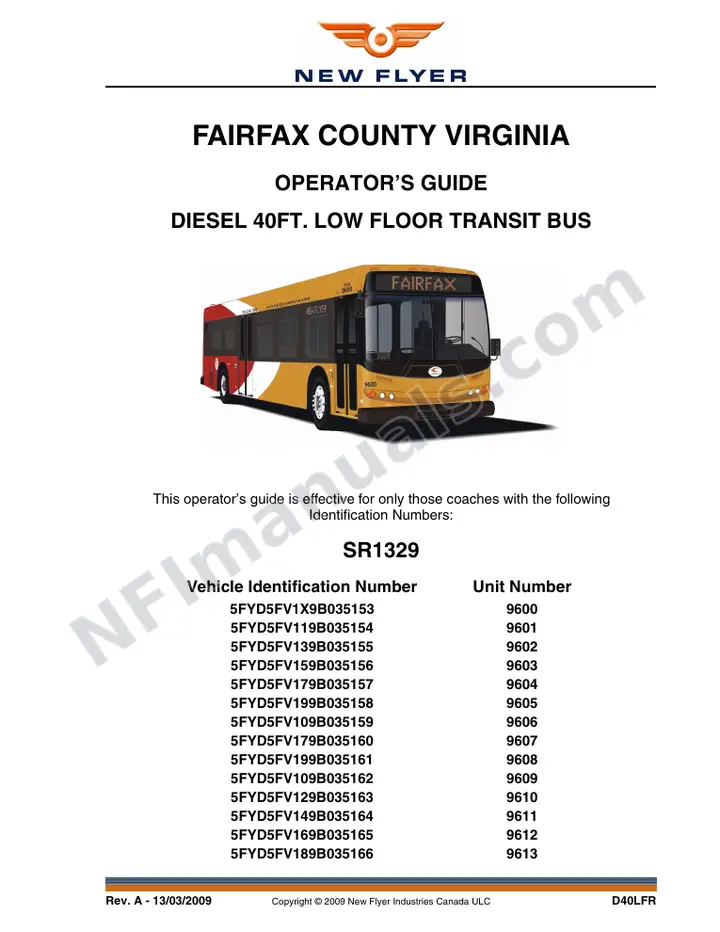 SR1329 Operator's Guide, Fairfax County Virginia first-page preview