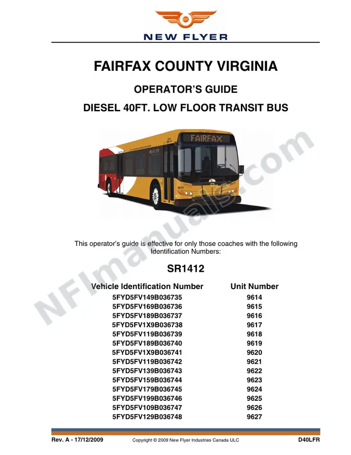 SR1412 Operator's Guide, Fairfax County Virginia first-page preview