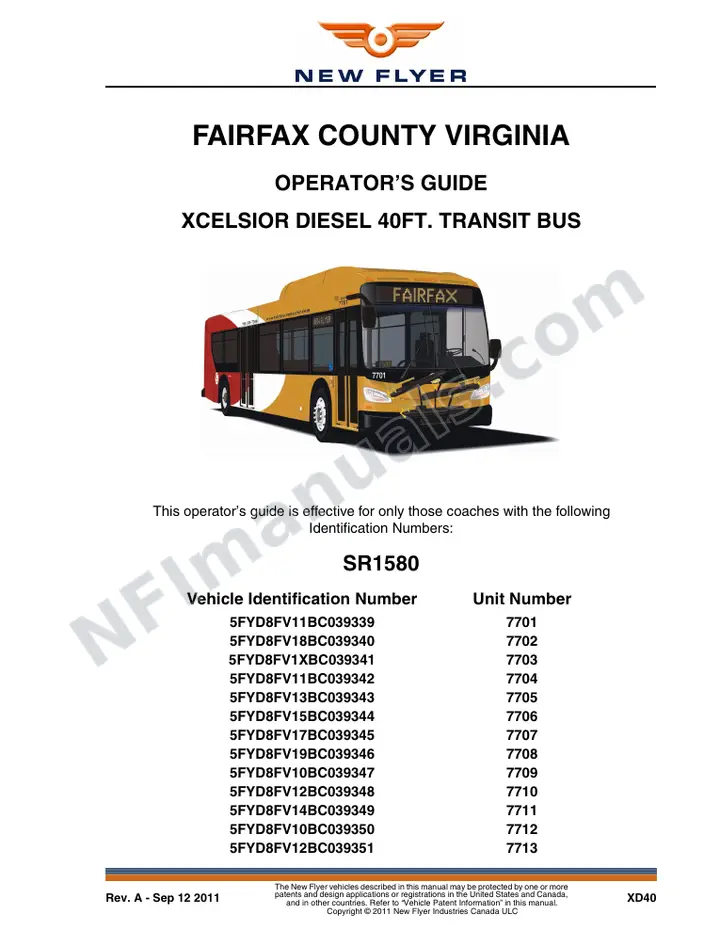 SR1580 Operator's Guide, Fairfax County Virginia first-page preview