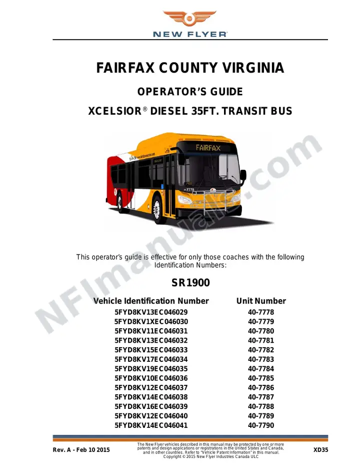 SR1900 Operator's Guide, Fairfax County Virginia first-page preview