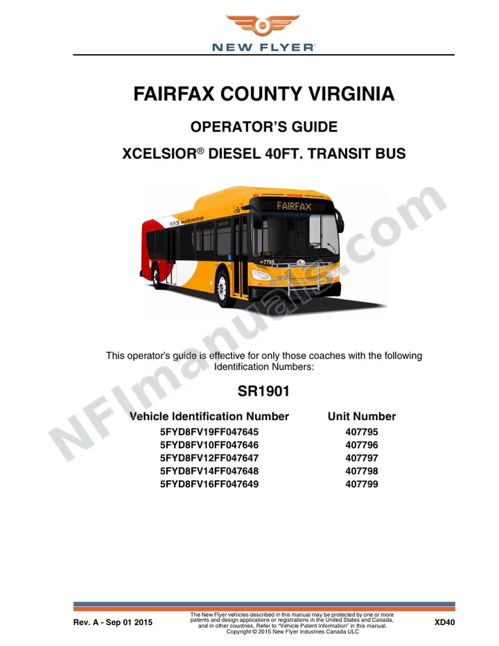 SR1901 Operator's Guide, Fairfax County Virginia first-page preview
