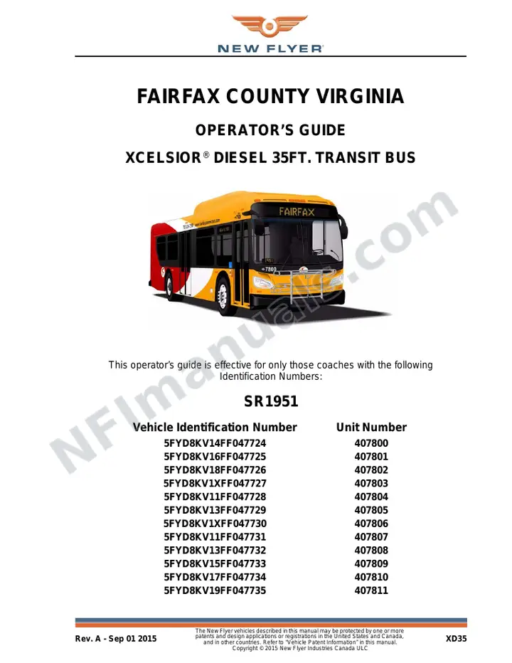 SR1951 Operator's Guide, Fairfax County Virginia first-page preview