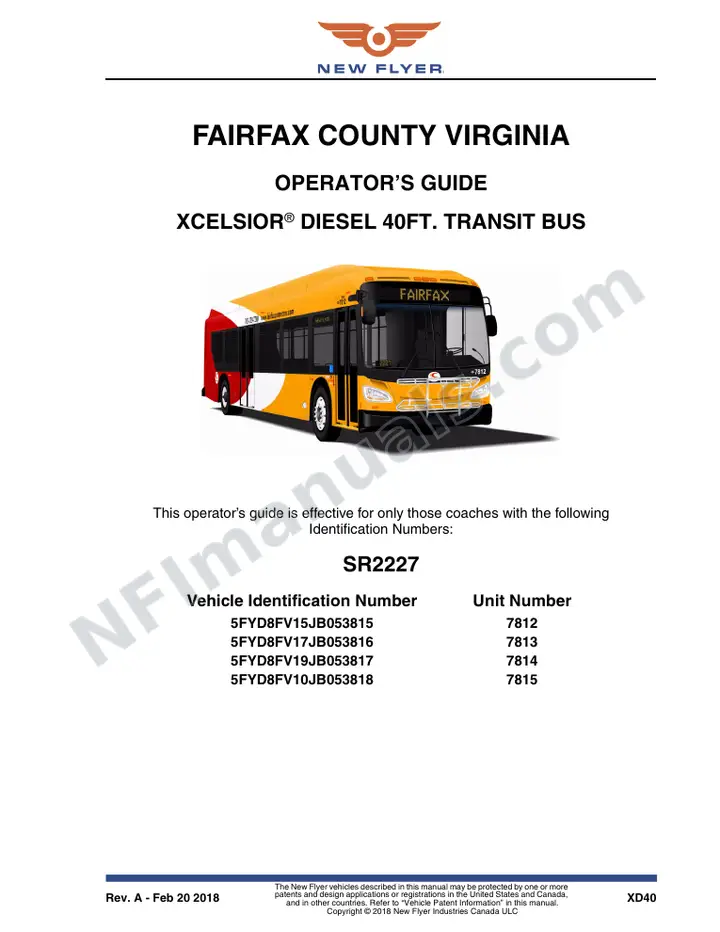 SR2227 Operator's Guide, Fairfax County Virginia first-page preview