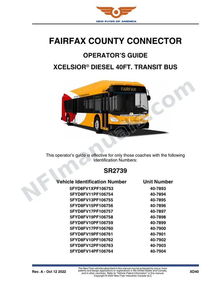 SR2739 Operator's Guide, Fairfax County Connector first-page preview