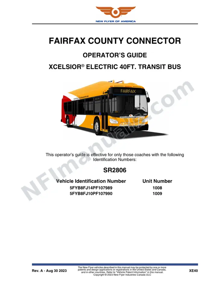 SR2806 Operator's Guide, Fairfax County Connector first-page preview