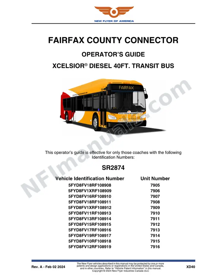 SR2874 Operator's Guide, Fairfax County Connector first-page preview