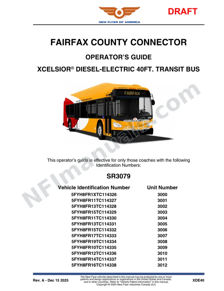 SR3079 Operator's Guide, Fairfax County Connector first-page preview