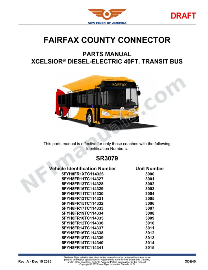 SR3079 Parts Manual, Fairfax County Connector first-page preview