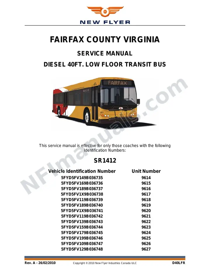 SR1412 Service Manual, Fairfax County Virginia first-page preview