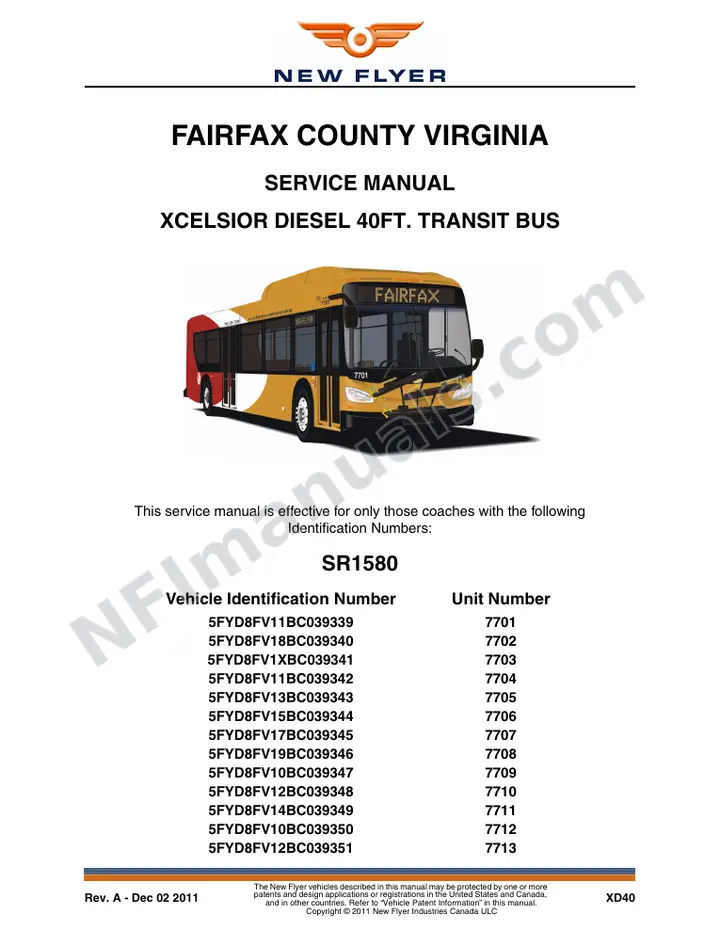 SR1580 Service Manual, Fairfax County Virginia first-page preview