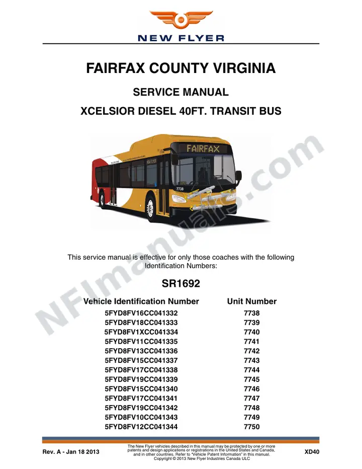 SR1692 Service Manual, Fairfax County Virginia first-page preview