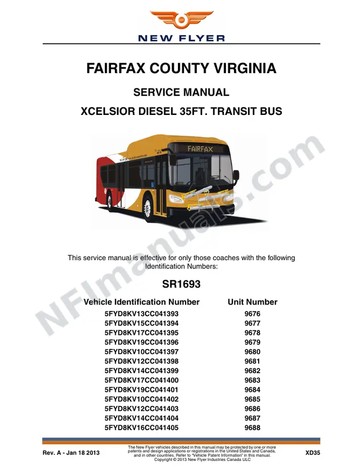 SR1693 Service Manual, Fairfax County Virginia first-page preview