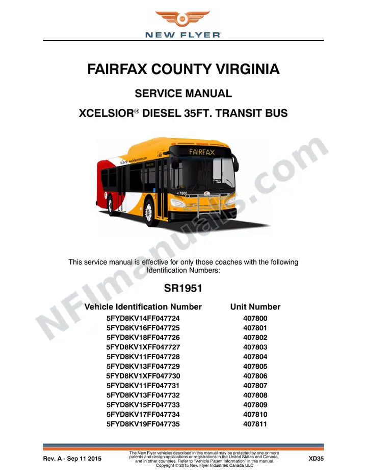 SR1951 Service Manual, Fairfax County Virginia first-page preview