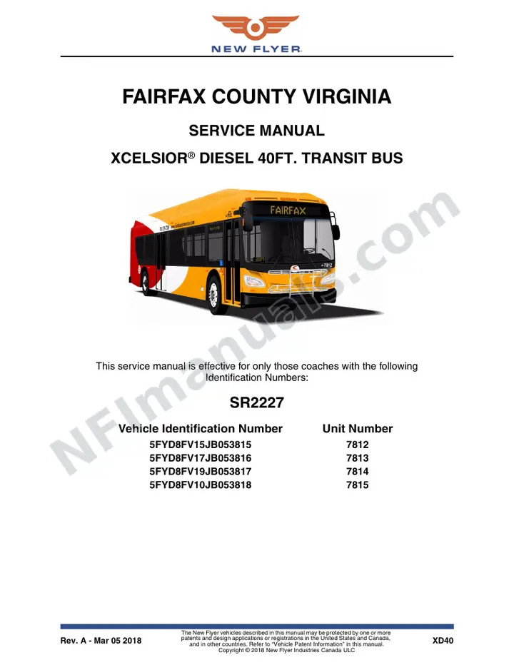 SR2227 Service Manual, Fairfax County Virginia first-page preview