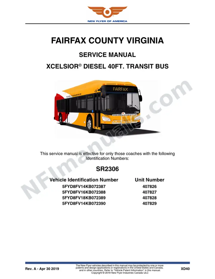 SR2306 Service Manual, Fairfax County Virginia first-page preview