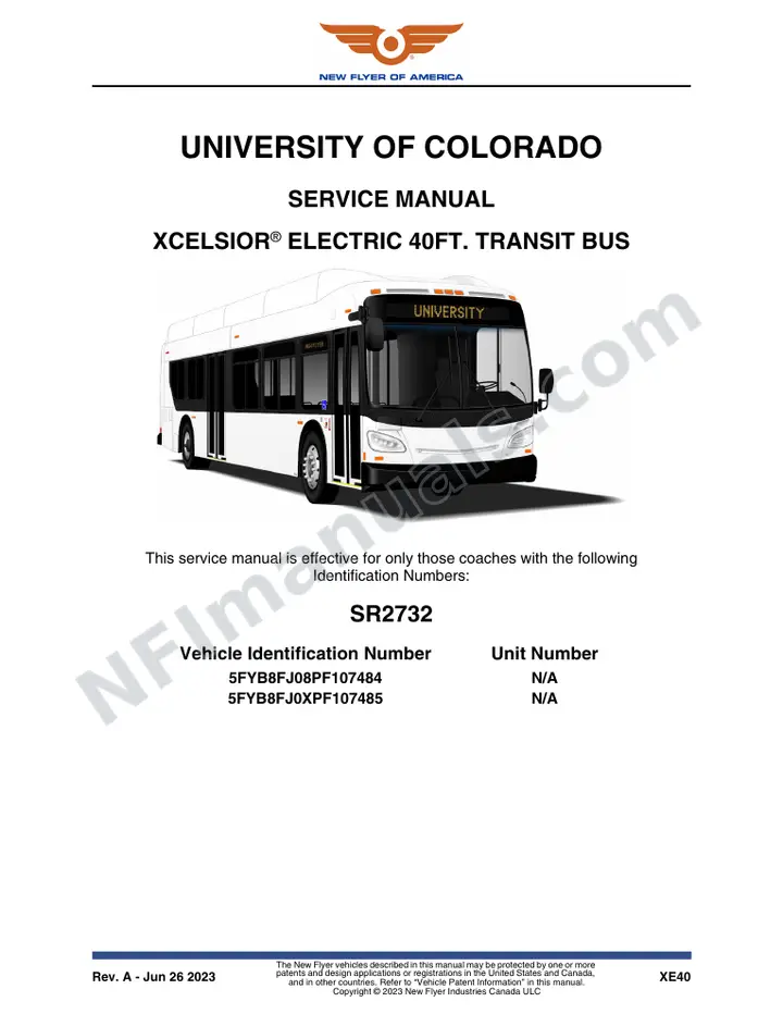 SR2732 Service Manual, University of Colorado first-page preview