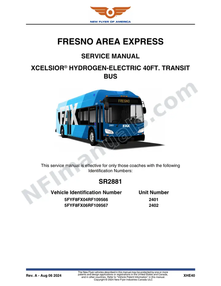 SR2881 Service Manual, Fresno Area Express first-page preview