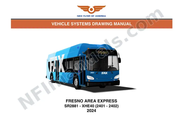 SR2881 Vehicle System Drawings, Fresno Area Express first-page preview