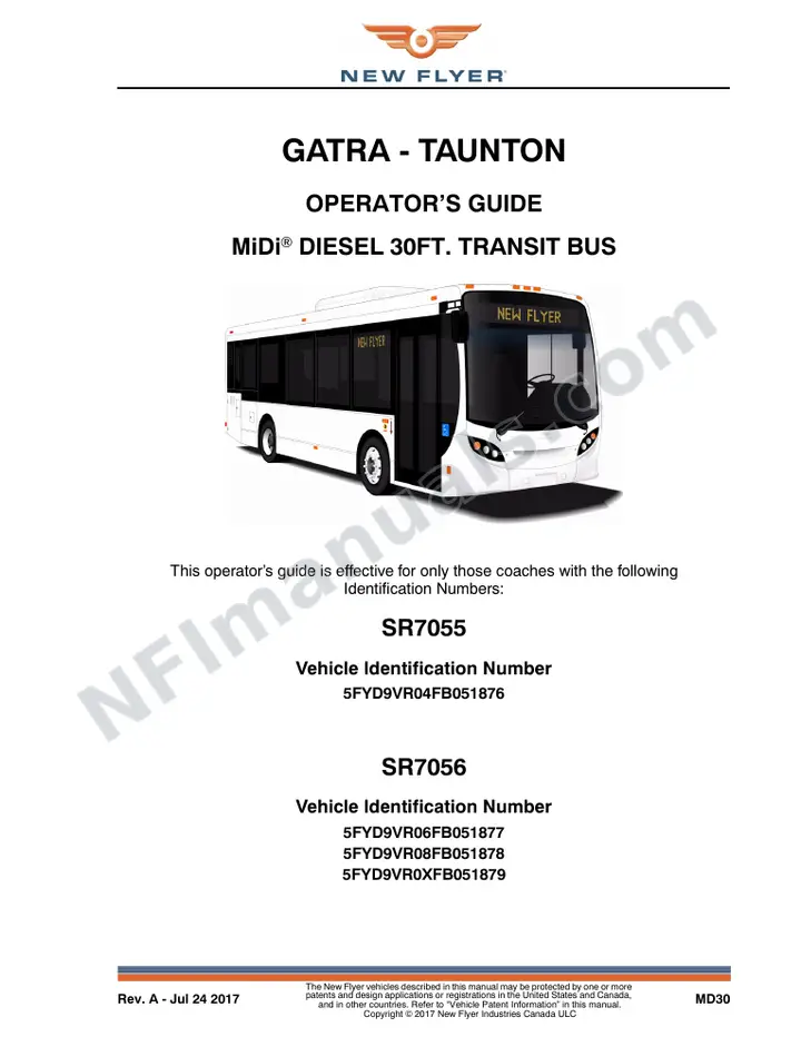SR7055_7056 Operator's Guide, GATRA - Taunton first-page preview