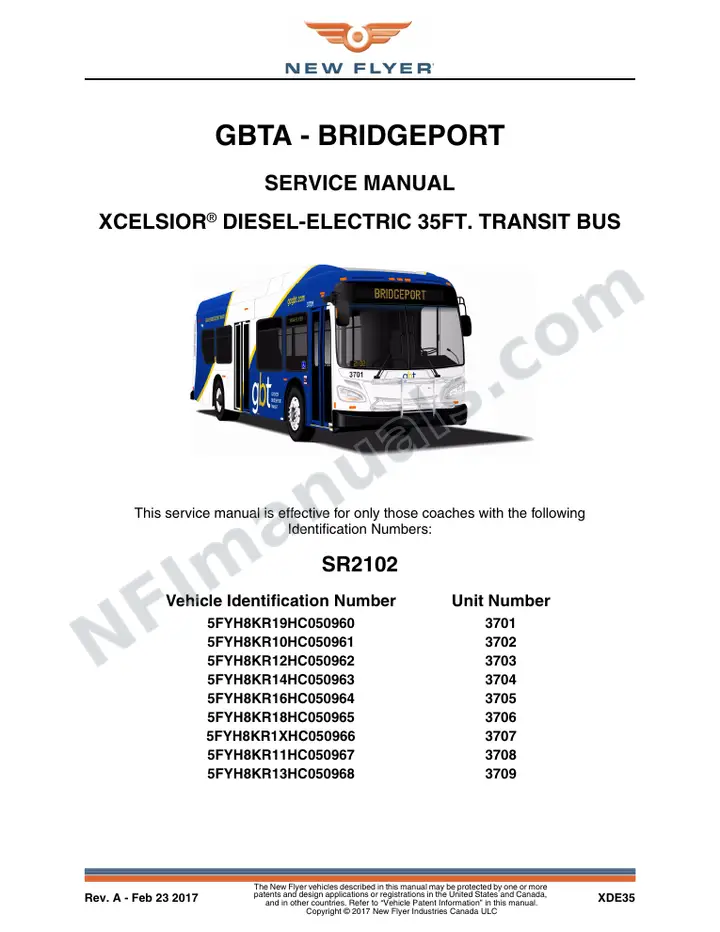 SR2102 Service Manual, GBTA - Bridgeport first-page preview