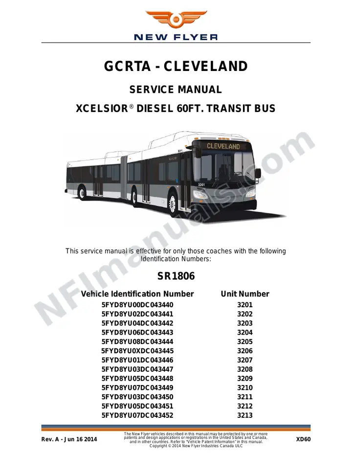 SR1806_1815 Service Manual, GCRTA - Cleveland first-page preview
