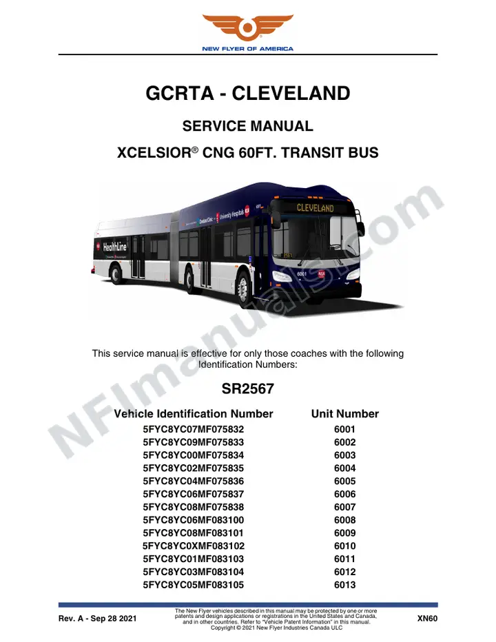 SR2567 Service Manual, GCRTA - Cleveland first-page preview