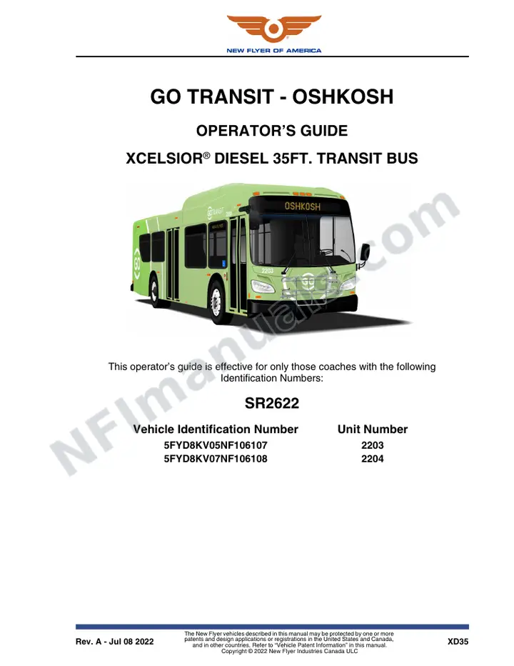 SR2622 Operator's Guide, GO Trasnsit - Oshkosh first-page preview