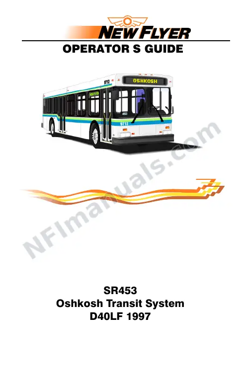 New Flyer D40LF Manual Package - GO Transit - Oshkosh included manual preview