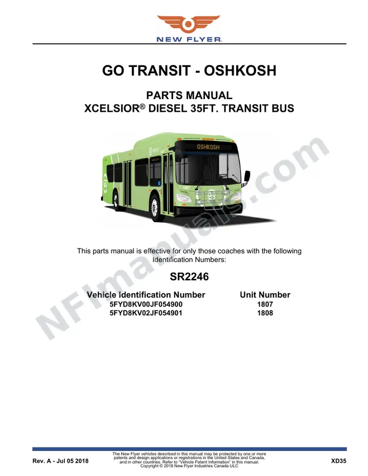 SR2246 Parts Manual, Go Transit - Oshkosh first-page preview