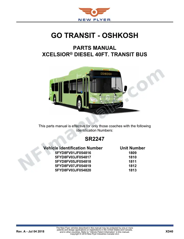SR2247 Parts Manual, Go Transit - Oshkosh first-page preview