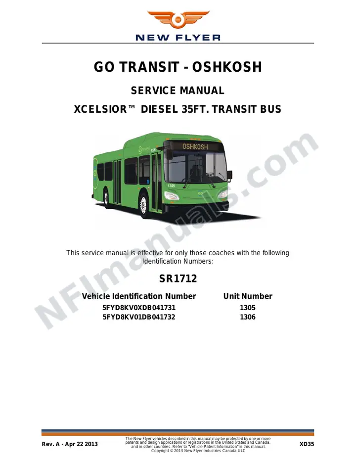 SR1712 Service Manual, GO TRANSIT - Oshkosh first-page preview