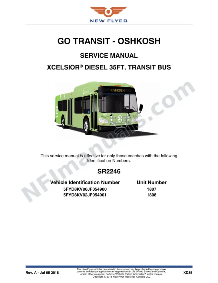 SR2246 Service Manual, Go Transit - Oshkosh first-page preview
