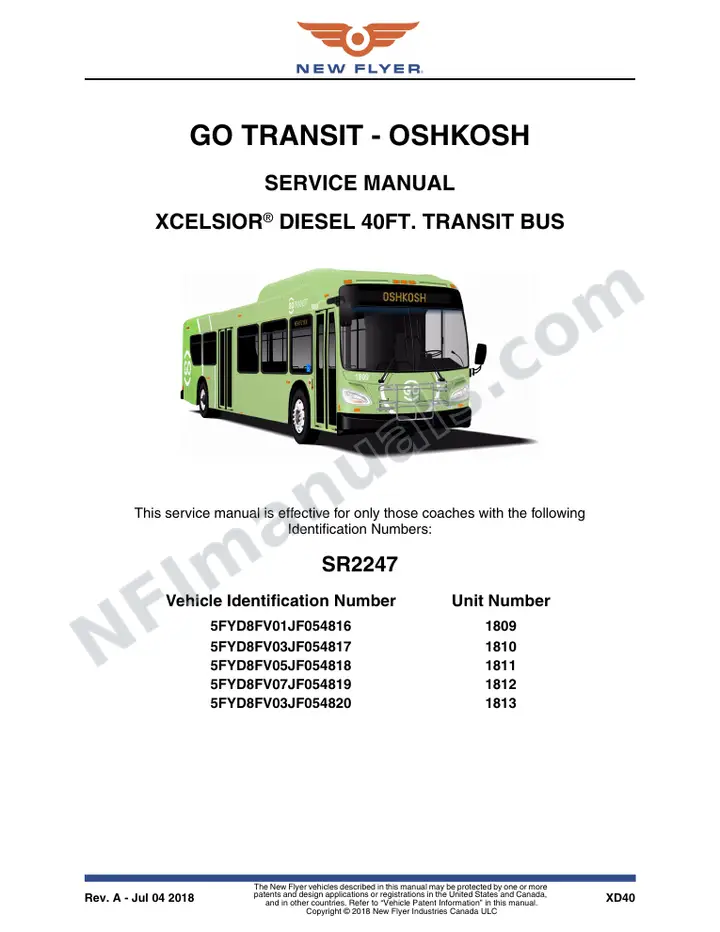 SR2247 Service Manual, GO Transit - Oskkosh first-page preview