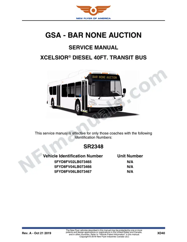 SR2348 Service Manual, GSA - Bar None Auction first-page preview