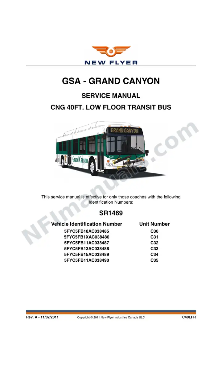 SR1469 Service Manual, GSA - Grand Canyon first-page preview