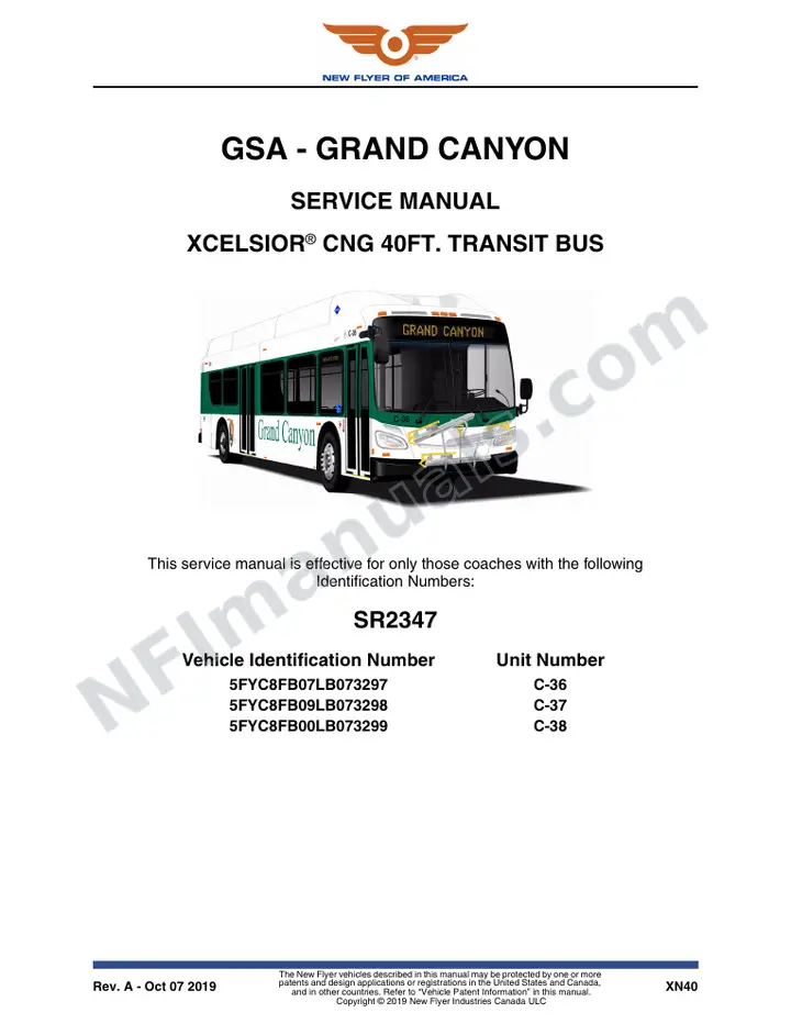 SR2347 Service Manual, GSA - Grand Canyon first-page preview