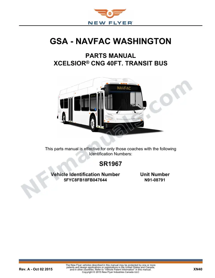 SR1967 Parts Manual, GSA - NAVFAC Washington first-page preview