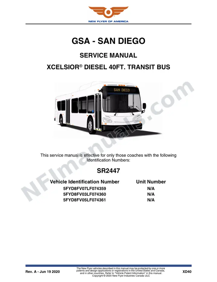 SR2447 Service Manual, GSA - San Diego first-page preview