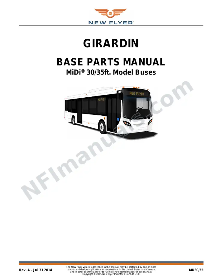 MD30/35 Girardin Base Parts Manual first-page preview